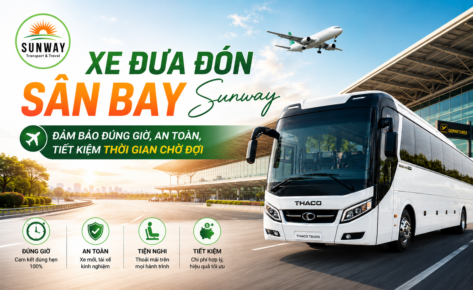 Xe Đưa Đón Sân Bay Sunway Đảm Bảo Đúng Giờ, An Toàn, Tiết Kiệm Thời Gian Chờ Đợi