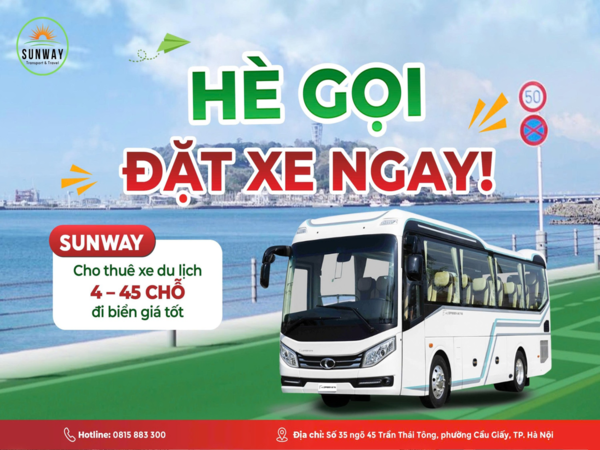 Thuê Xe Du Lịch Giá Tốt Đi Biển Cùng Sunway Chào Hè 2026