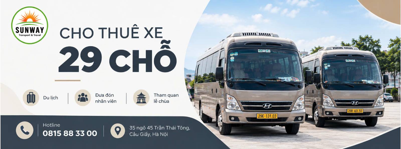 Cho thuê xe 29 chỗ giá rẻ